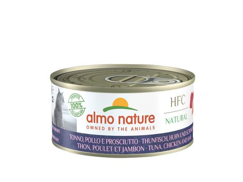 Almo nature HFC natural gatto Adult tonno pollo e prosciutto