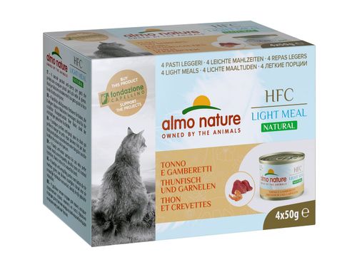 Almo nature hfc light meal natural gatto adult tonno e gamberetti