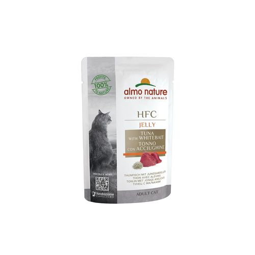 Almo nature hfc jelly gatto con tonno e acciughine busta