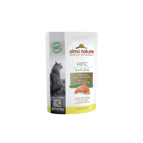 Almo nature hfc natural gatto pollo e salmone busta