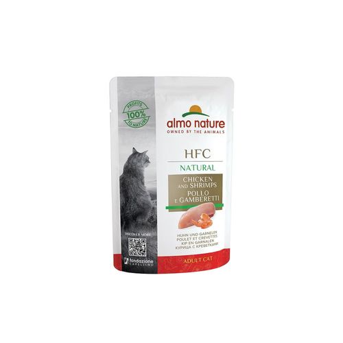 Almo nature hfc natural gatto pollo e gamberetti busta