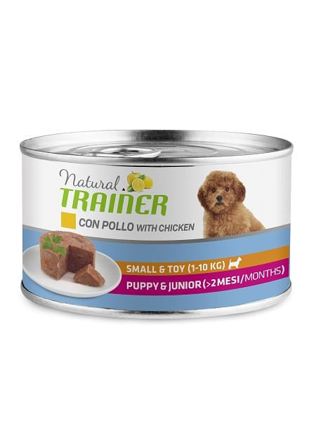 Natural trainer cane puppy & junior small & toy con pollo