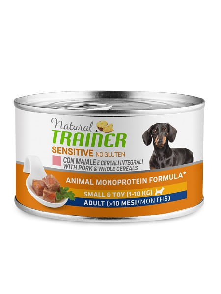 Natural trainer Sensitive No Gluten cane Small&Toy Adult maiale