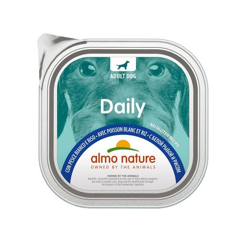 Almo nature pfc daily menu cane adult con pesce bianco e riso