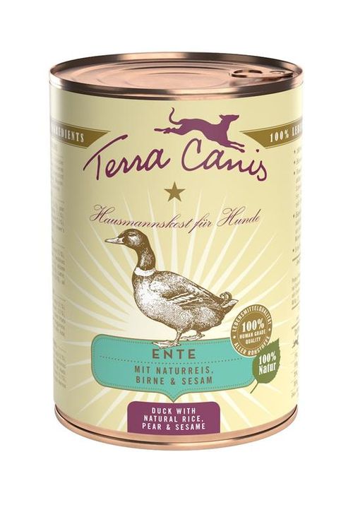 Terra canis classic anatra con riso integrale, barbabietola rossa, pera e sesamo