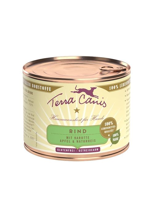 Terra canis classic manzo con carote, mela e riso integrale