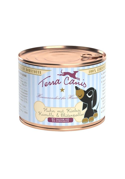 Terra canis puppy pollo con zucca, camomilla e polline di fiori