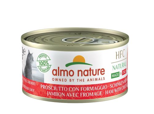 Almo nature hfc natural made in italy gatto prosciutto con formaggio