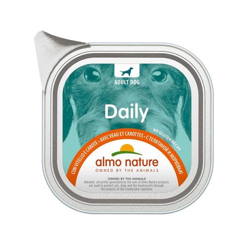 Almo nature pfc daily menu cane adult con vitello e carote