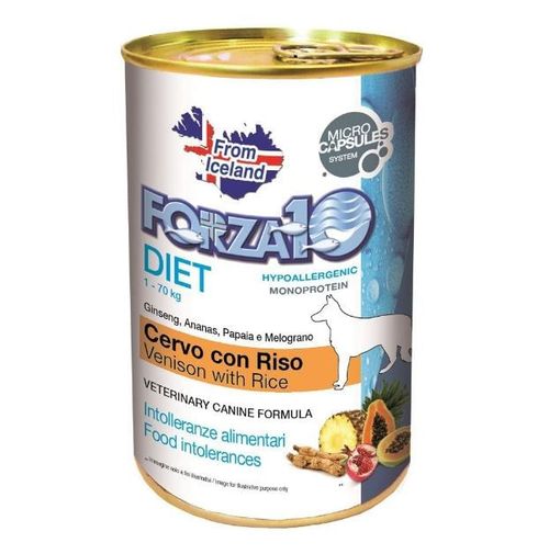Forza 10 cane pate diet cervo e riso
