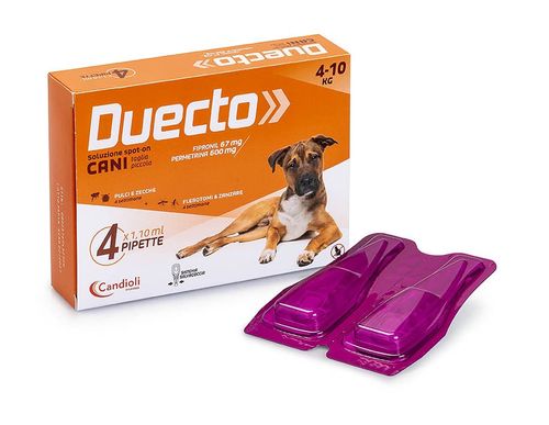 Candioli duecto spot on 4 pipette 4 - 10 kg