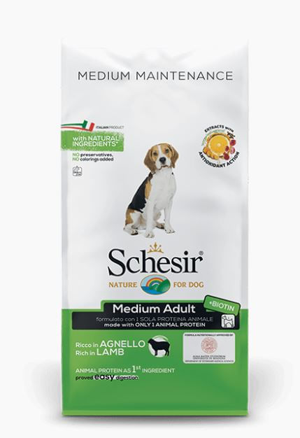 Schesir cane Medium Adult Mantenimento ricco in agnello