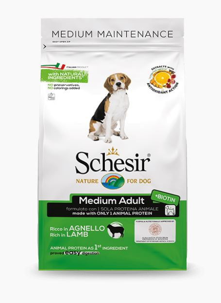 Schesir cane Medium Adult Mantenimento ricco in agnello