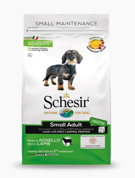 Schesir cane Small Adult Mantenimento ricco in agnello
