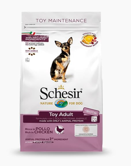 Schesir cane Toy Adult Mantenimento ricco in pollo