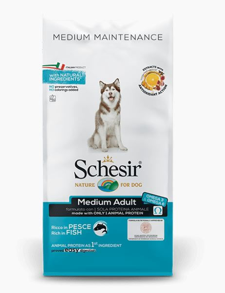 Schesir cane Medium Adult Mantenimento ricco in pesce