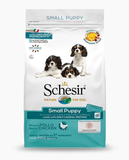 Schesir cane Small Puppy ricco in pollo