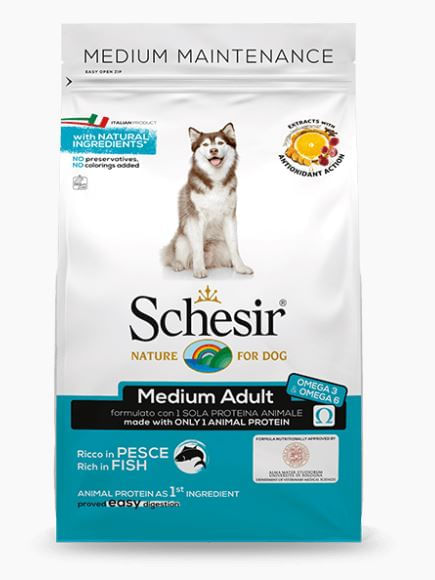 Schesir cane Medium Adult Mantenimento ricco in pesce