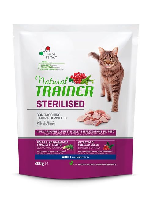 Natural trainer Sterilised gatto Adult con tacchino