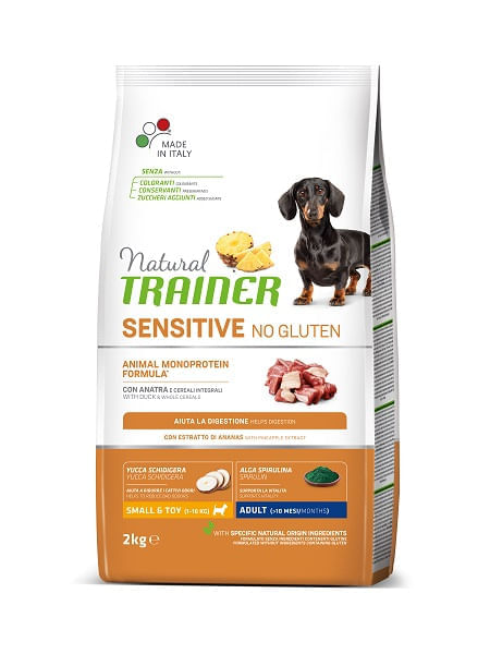 Natural Trainer sensitive no gluten cane small & toy adult anatra