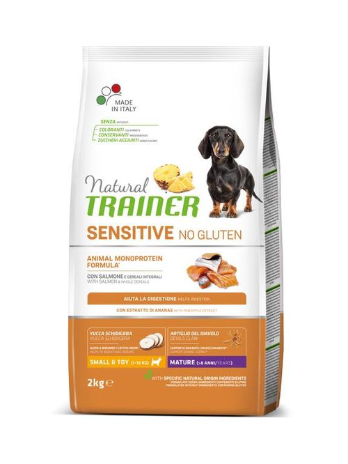 Natural trainer Sensitive cane No Gluten Mini Mature Salmone