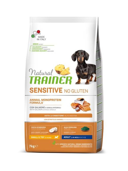 Natural trainer Sensitive cane No Gluten small & toy Adult Salmone 7