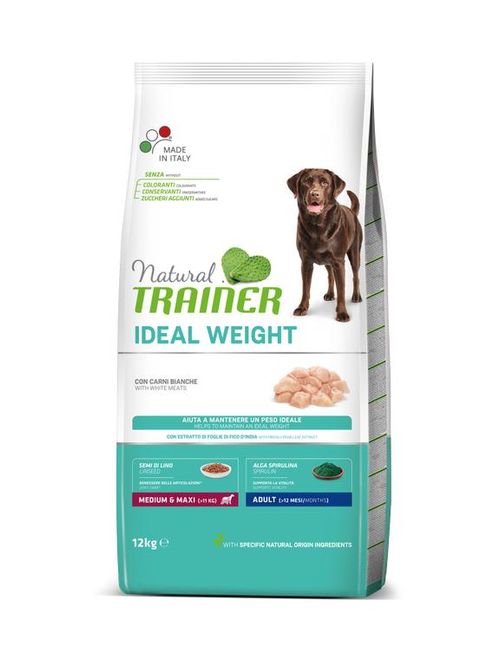 Natural trainer Ideal Weight cane MediumMaxi Adult Carni bianche