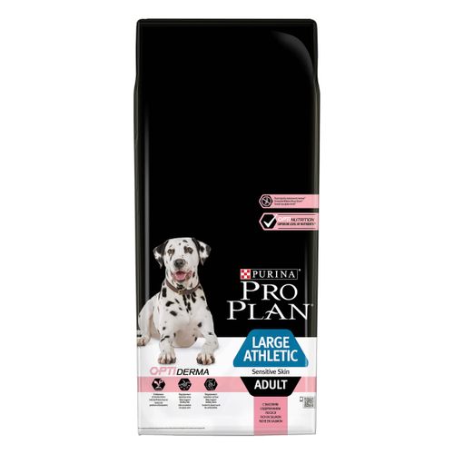 Purina proplan adult large athletic sensitive skin optiderma salmone