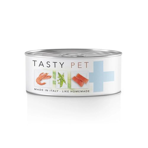 Tasty Pet Pate Umido per Gatti Salmone e Gamberi Lattina 70 n.