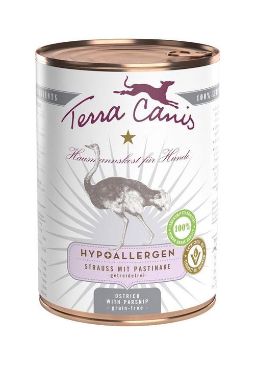 Terra canis ipoallergenico struzzo con pastinaca