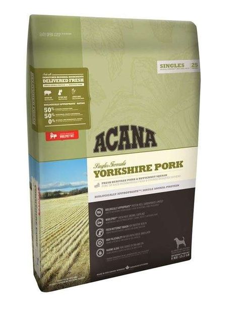 Acana adult yorkshire pork dog 2 singles
