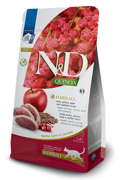 Farmina n&d quinoa gatto hairball