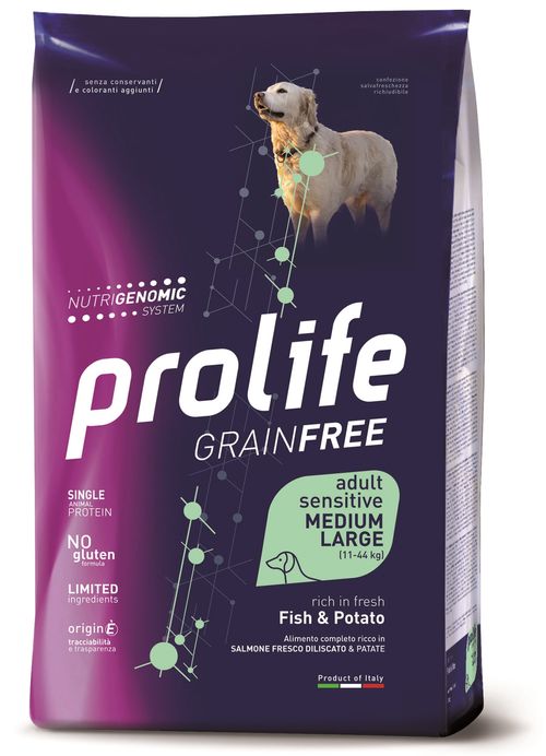 Prolife caneainfree adult sensitive pesce & patate medium large