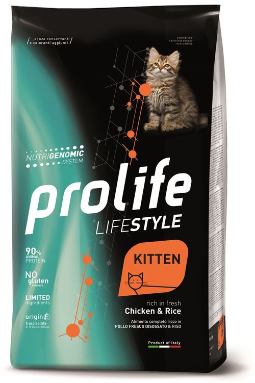 Prolife gatto lifestyle kitten pollo e riso