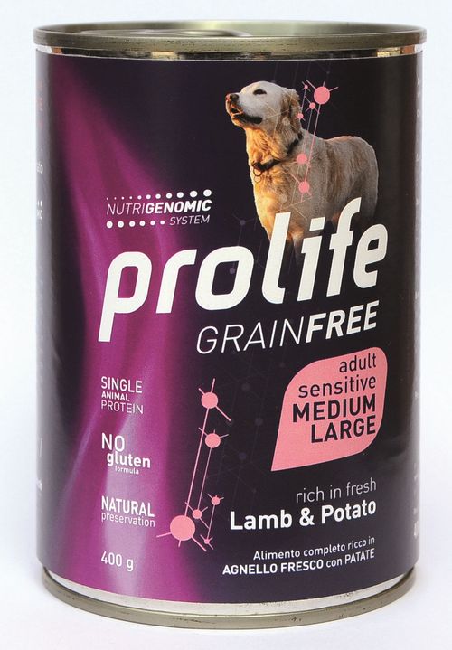 Prolife caneainfree adult agnello & patate medium large
