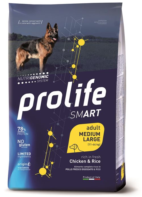 Prolife cane smart adult pollo & riso medium large
