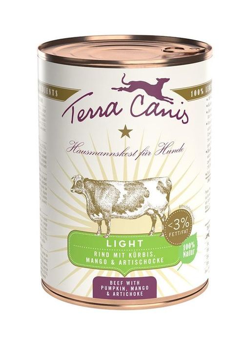Terra canis light manzo con zucca, mango e carciofo