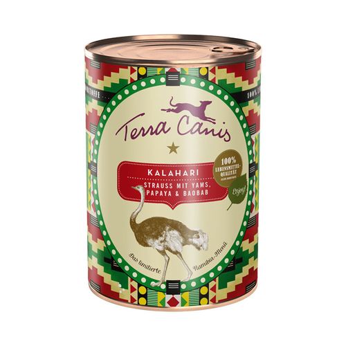 Terra Canis Menù Namibia Kalahari Struzzo con Yam Papaya e Baobab