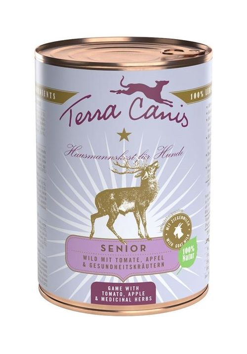 Terra canis senior selvaggina con pomodoro, mela e erbe officinali