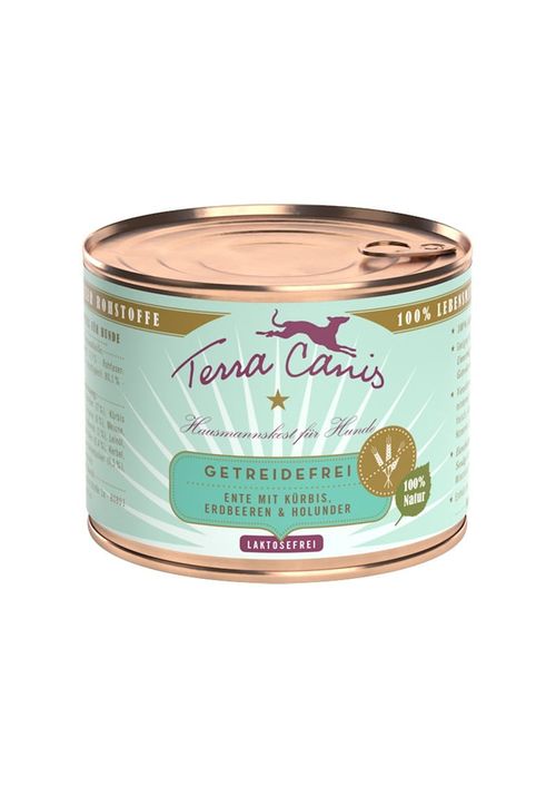 Terra canisain free anatra con zucca, fragola e sambuco