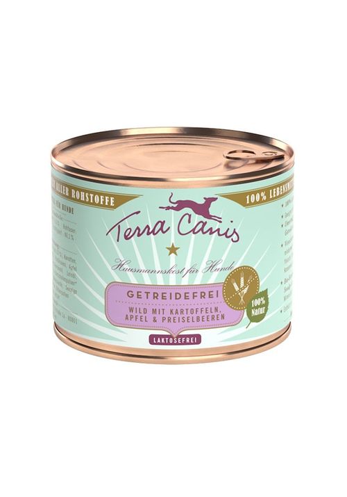 Terra canisain free selvaggina con patate, mela e mirtilli rossi