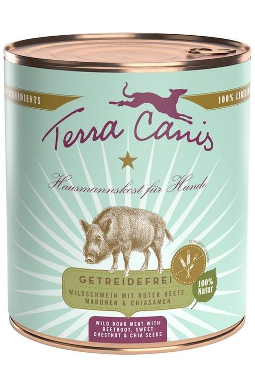 Terra canisain free cinghiale con barbabietola, castagna dolce e semi di chia