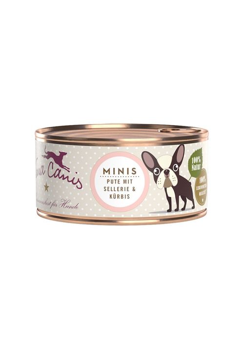 Terra canis minis tacchino con sedano e zucca