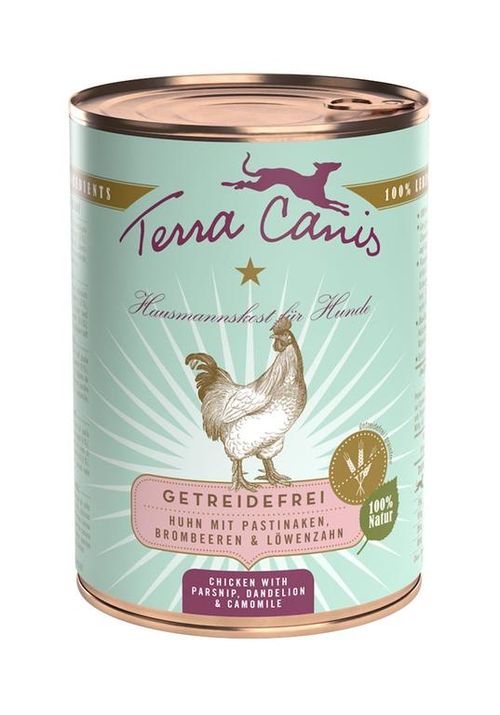 Terra canisain free pollo con pastinaca, dente di leone e camomilla