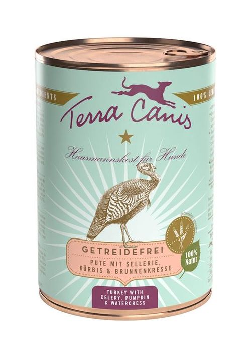 Terra canisain free tacchino con sedano, zucca e crescione d'acqua