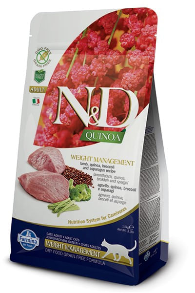 Farmina n&d quinoa gatto weight management agnello