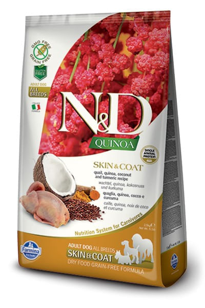 Farmina n&d quinoa cane skin&coat quaglia