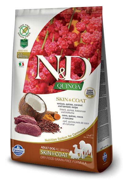 Farmina n&d quinoa cane skin&coat cervo