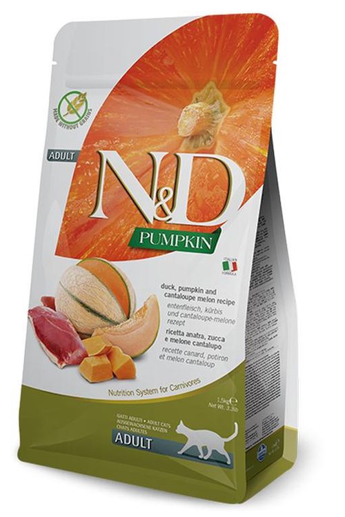 Farmina n&d pumpkin gatto adult anatra zucca e melone cantalupo