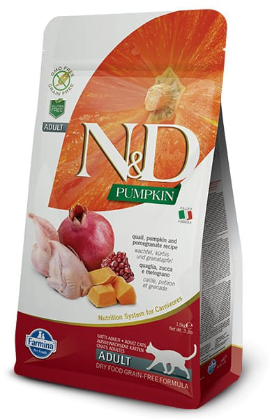Farmina n&d pumpkin gatto adult quaglia zucca e melograno